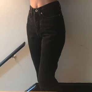 High rise black jeans